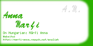 anna marfi business card